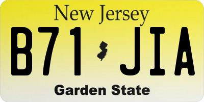 NJ license plate B71JIA
