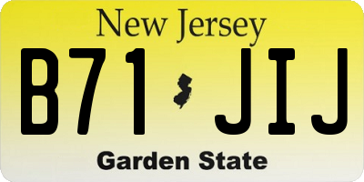 NJ license plate B71JIJ
