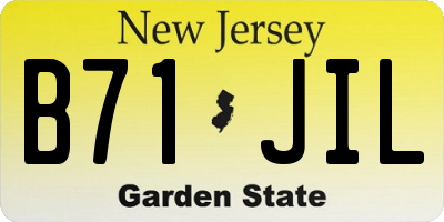 NJ license plate B71JIL