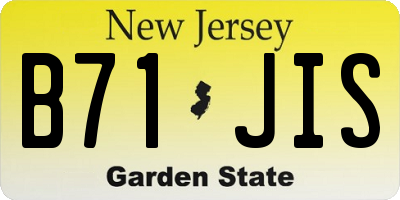 NJ license plate B71JIS