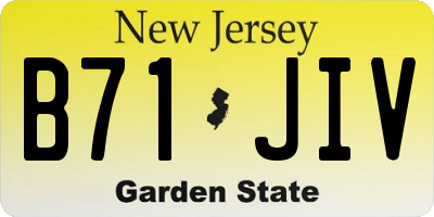 NJ license plate B71JIV