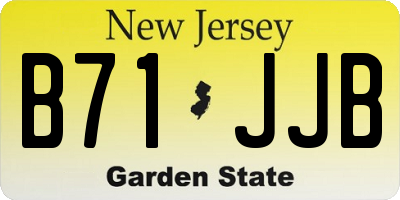 NJ license plate B71JJB