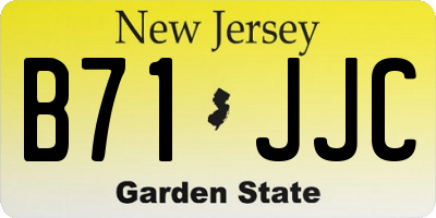NJ license plate B71JJC