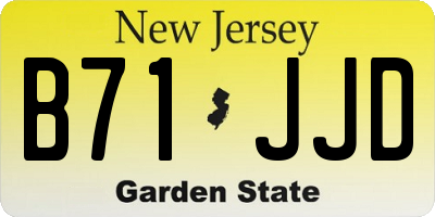 NJ license plate B71JJD