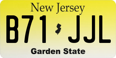 NJ license plate B71JJL
