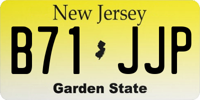 NJ license plate B71JJP