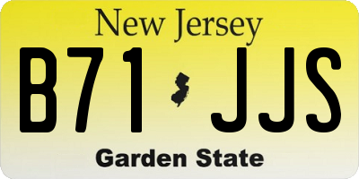NJ license plate B71JJS