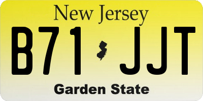 NJ license plate B71JJT