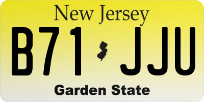 NJ license plate B71JJU