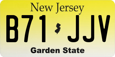 NJ license plate B71JJV