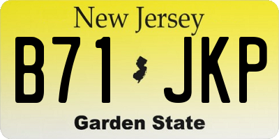 NJ license plate B71JKP