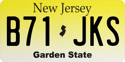 NJ license plate B71JKS