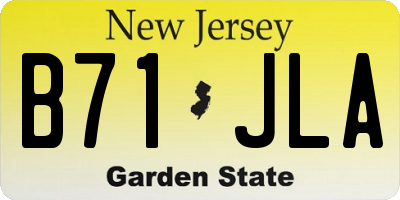 NJ license plate B71JLA