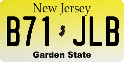 NJ license plate B71JLB
