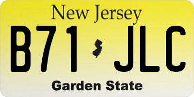 NJ license plate B71JLC