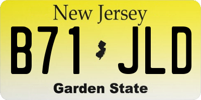 NJ license plate B71JLD
