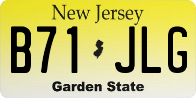 NJ license plate B71JLG