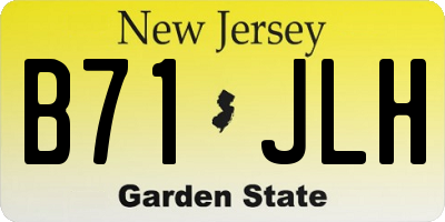 NJ license plate B71JLH