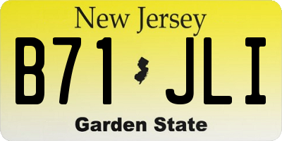 NJ license plate B71JLI
