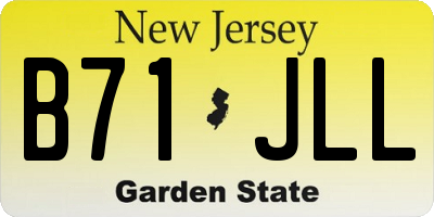 NJ license plate B71JLL