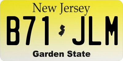 NJ license plate B71JLM