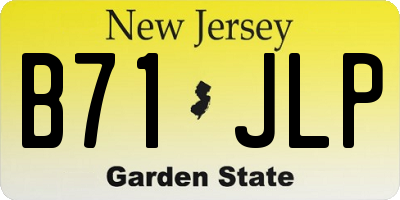NJ license plate B71JLP