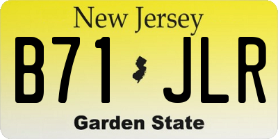 NJ license plate B71JLR