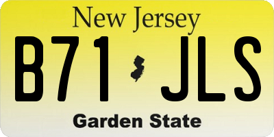 NJ license plate B71JLS