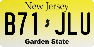 NJ license plate B71JLU