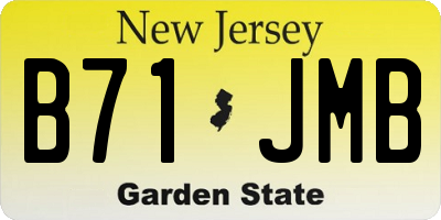 NJ license plate B71JMB