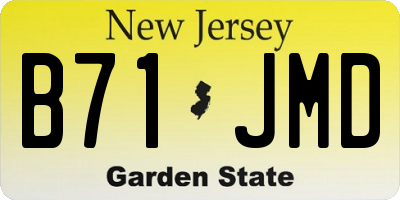 NJ license plate B71JMD
