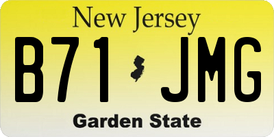 NJ license plate B71JMG