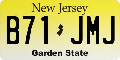 NJ license plate B71JMJ