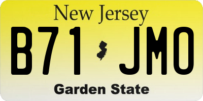 NJ license plate B71JMO
