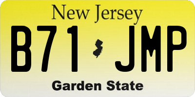 NJ license plate B71JMP