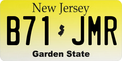 NJ license plate B71JMR