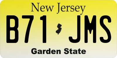 NJ license plate B71JMS