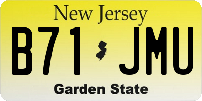 NJ license plate B71JMU