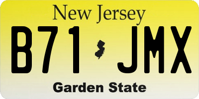 NJ license plate B71JMX