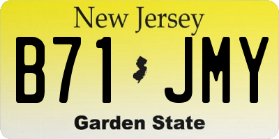 NJ license plate B71JMY