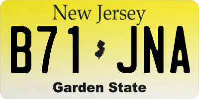 NJ license plate B71JNA