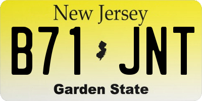 NJ license plate B71JNT