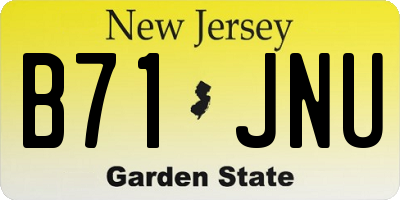 NJ license plate B71JNU