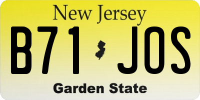 NJ license plate B71JOS