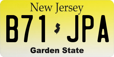NJ license plate B71JPA