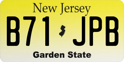 NJ license plate B71JPB