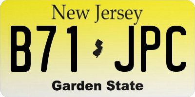 NJ license plate B71JPC