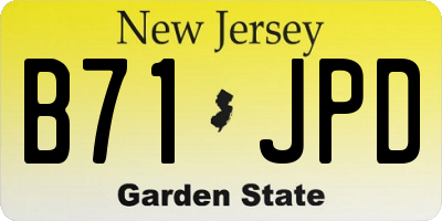 NJ license plate B71JPD
