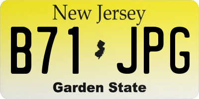 NJ license plate B71JPG