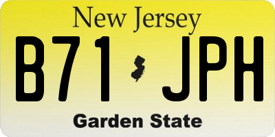NJ license plate B71JPH